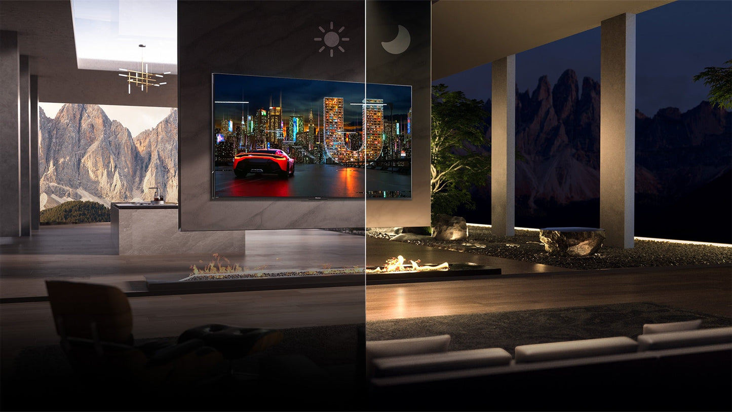 تلفزيون هايسينس جوجل الذكي 85 إنج فئة ميني LED بريميوم ULED X QLED 4K , 85UX